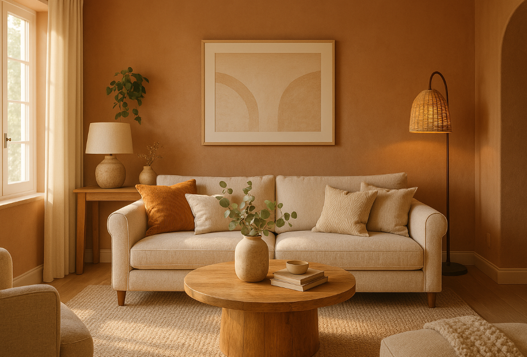 Warmly Welcoming Living Room Design